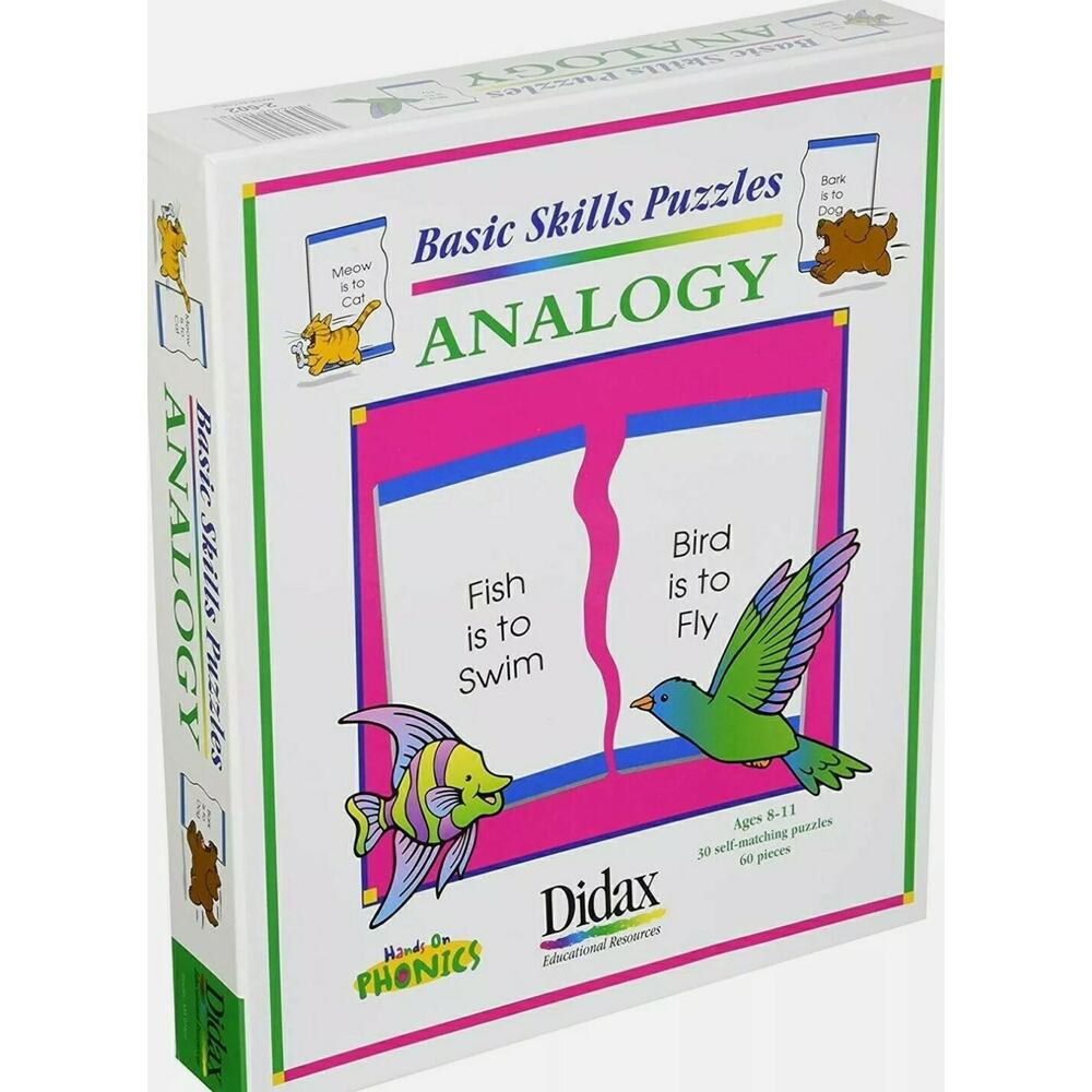 Didax Basic Skills Puzzles Analogies Educational Resource- 60 Piece NIB